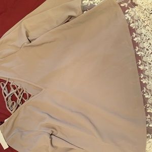 Long sleeve dressy lace top